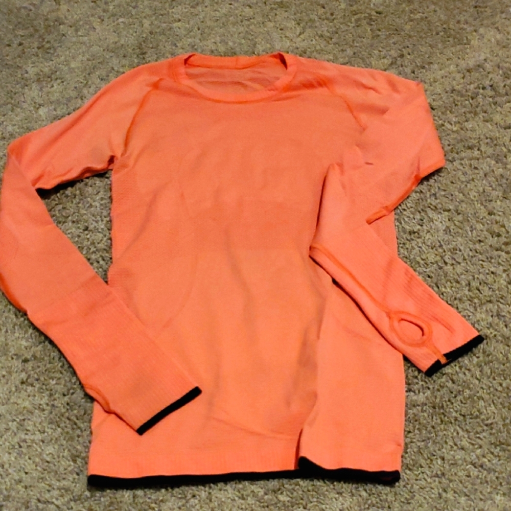 Lululemon Orange Long Sleeve Top